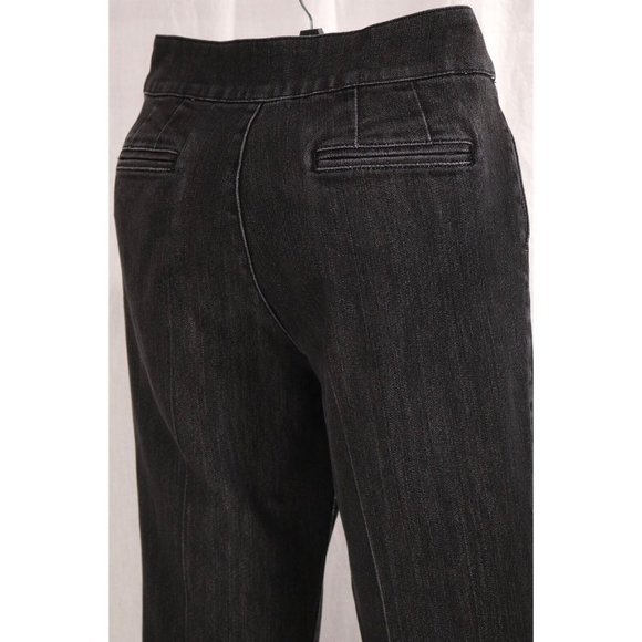 Chico’s Platinum Ultimate Fit 0.5 Jeans Black Wash Denim Straight Leg Stretch - Picture 7 of 12